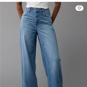 AE Dreamy Drape Stretch Super High-Waisted Baggy Wide-Leg Jean